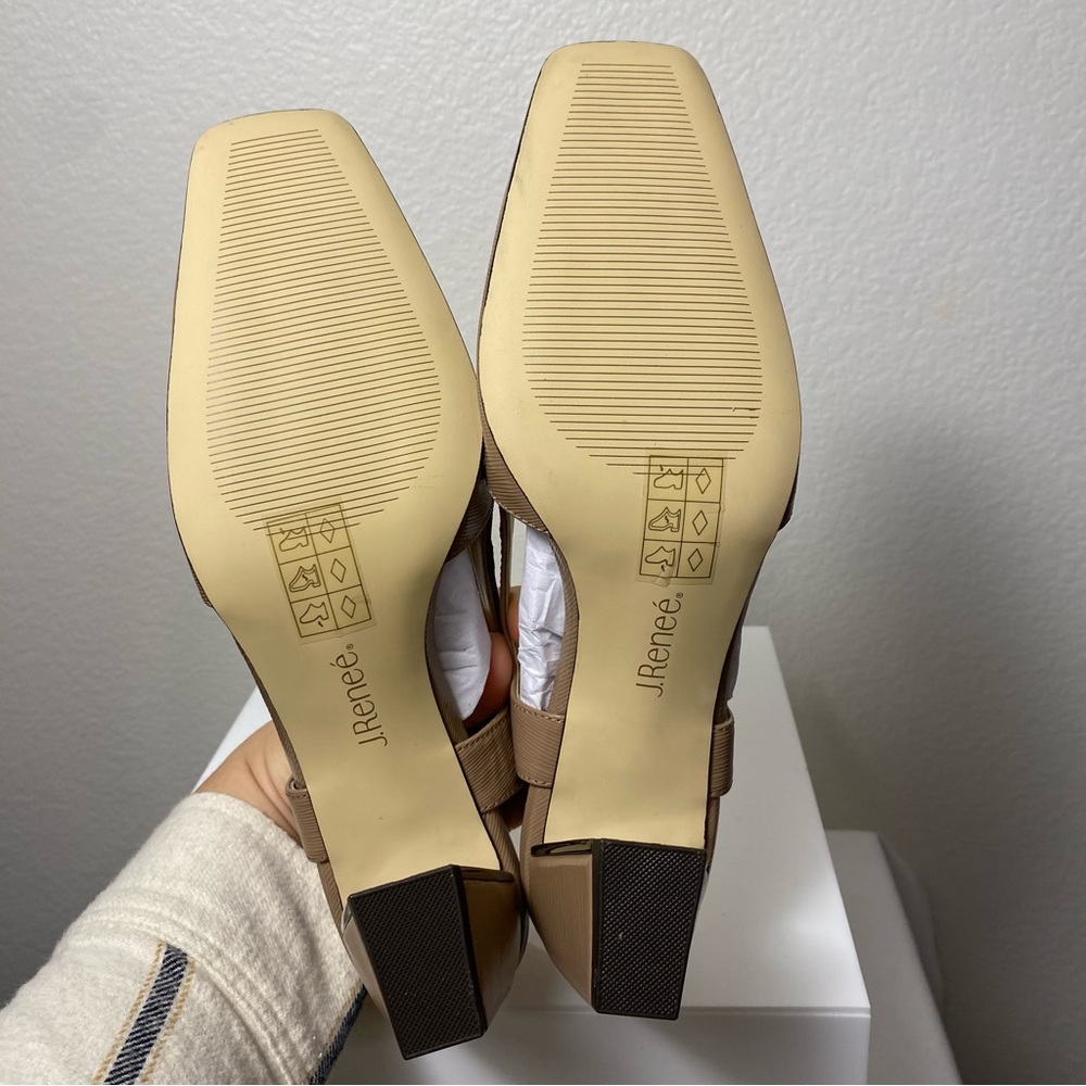 J.Renee Samina Mushroom Slingback Block Heels Size 7.5 NWT - Picture 15 of 15